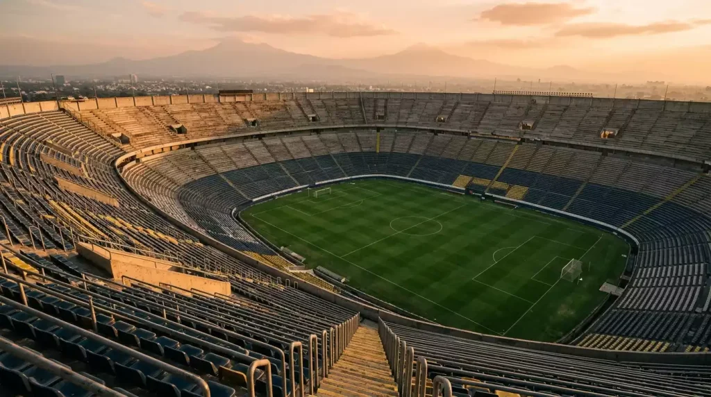 Estadio Azteca í Mexíkó-borg sem hýsir opnunarleik HM 2026 — sögulegasti knattspyrnuvöllur heims
