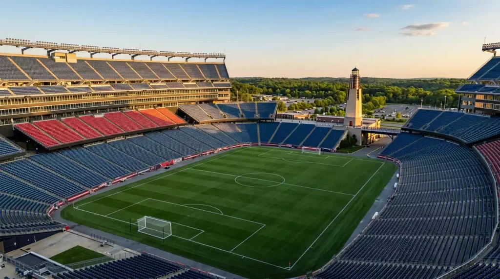 Gillette Stadium í Foxborough sem hýsir tvo riðilsleiki Noregs á HM 2026
