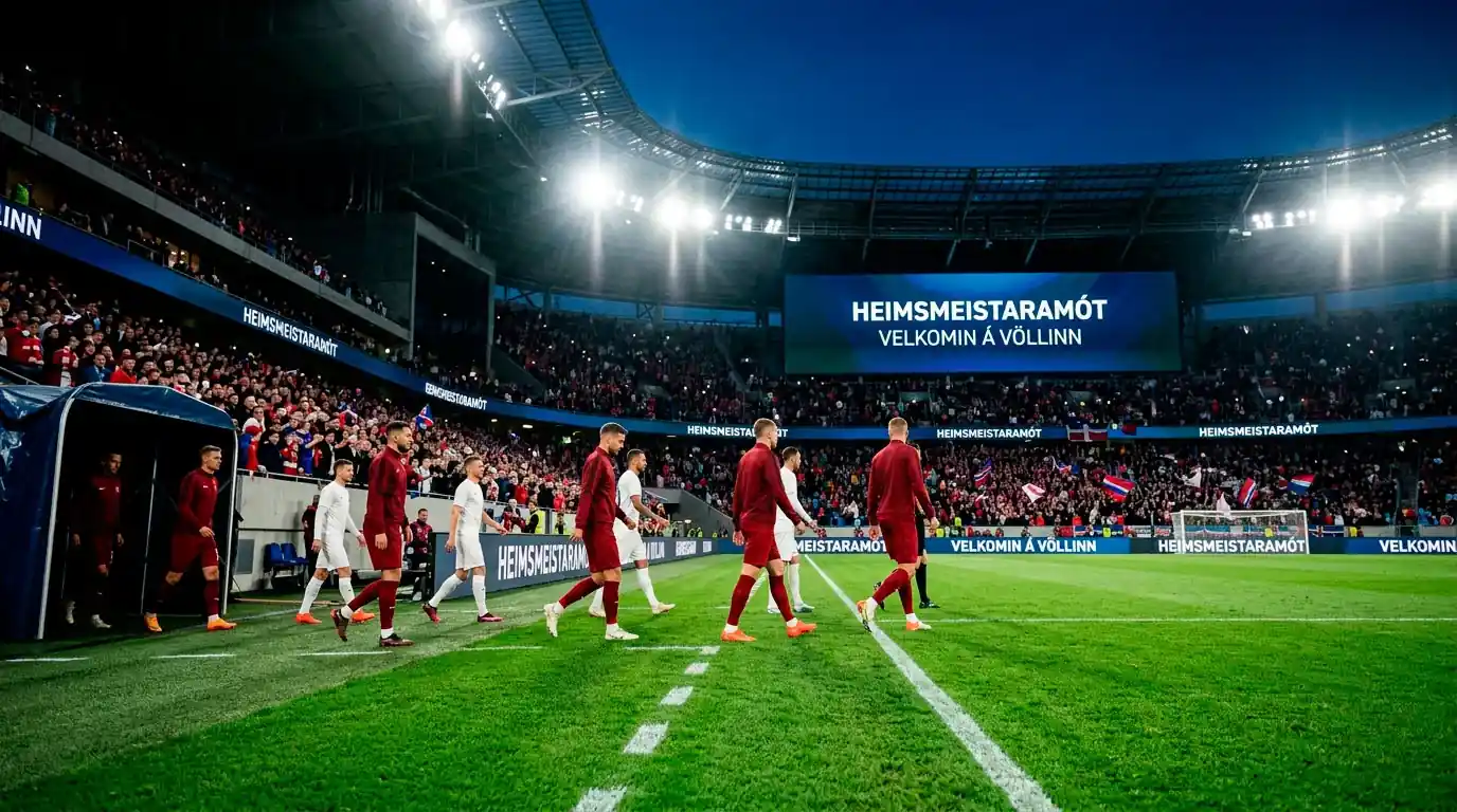 Wembley-stuðningsmenn fagna marki — táknræn mynd af leikdegi á HM 2026